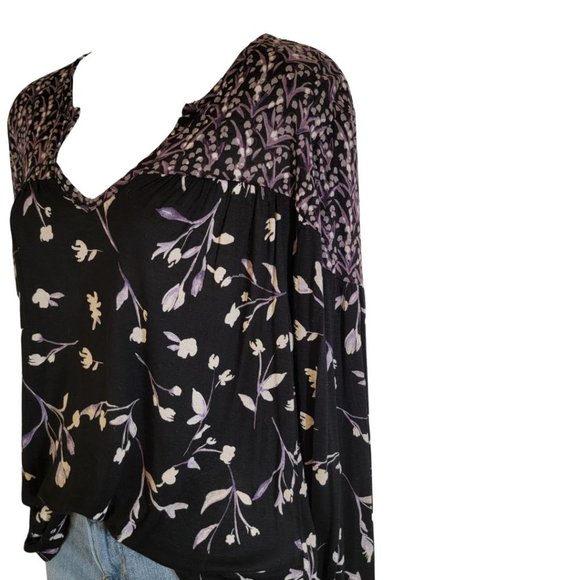 Lucky Brand Top Shirt Boho Long Sleeve M - Picture 2 of 15